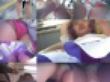 【パンチラ ベストアングル】電車内 事帰りのOL×2名　食い込んだピンクのパンツ女子大生　スカートの中までカメラで潜った結果・・